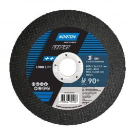 NORTON EXPERT A46S แผ่นตัดเหล็ก/สแตนเลส 4 นิ้ว (66252850542) (50 ใบ/กล่อง, 800.ใบ/ลัง)