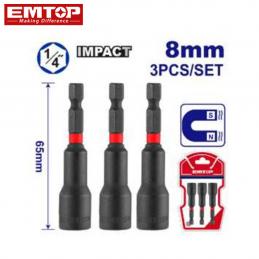 SKI - สกี จำหน่ายสินค้าหลากหลาย และคุณภาพดี | EMTOP EMNS0831 ชุดลูกบล็อกขันสกรู 8มม