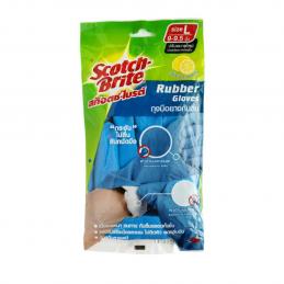 SKI - สกี จำหน่ายสินค้าหลากหลาย และคุณภาพดี | 3M #7012809514 (XN002036418) สก๊อตซ์ไบรต์ ถุงมือยาง Size L (12ถุง/ลัง)