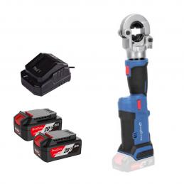 SKI - สกี จำหน่ายสินค้าหลากหลาย และคุณภาพดี | Dongcheng(DCดีจริง) DCYH02-300(TYPE EM) เครื่องย้ำสายไฮดรอลิกและเคเบิ้ลไร้สาย 20V(MAX) 17 มม. 4.0Ah×2 + แท่นชาร์จ 2Ah