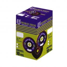 Horse Shoe ผ้าทรายเรียงซ้อนแบบแข็ง 4นิ้ว #60 (012590) (10อัน/กล่อง)