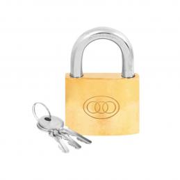 SKI - สกี จำหน่ายสินค้าหลากหลาย และคุณภาพดี | ตราสามห่วง กุญแจทองเหลืองคอสั้น No.264 #38mm (1.1/2นิ้ว)