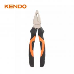 KENDO 10133 คีมปากจิ้งจก มีปีก (ชุบโครเมียม/ด้ามหุ้มยาง) 200mm/8นิ้ว
