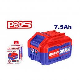 SKI - สกี จำหน่ายสินค้าหลากหลาย และคุณภาพดี | EMTOP EBPK2075 แบตเตอรี่ 20V 7.5Ah