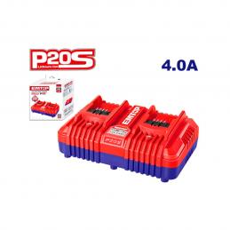 SKI - สกี จำหน่ายสินค้าหลากหลาย และคุณภาพดี | EMTOP EFCR20403 แท่นชาร์จแบตเตอรี่ลิเธียมไอออน 2 พอร์ต 21V 4.0Ah