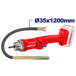 EMTOP ECVL2023013 เครื่องจี้ปูนไร้สาย พร้อมแบตเตอรี่ 20V 2.0Ahx2 และแท่นชาร์จ
