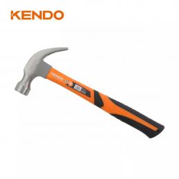 KENDO 25100 ค้อนหงอนด้ามไฟเบอร์หุ้มยาง 20OZ/565g (1ปอนด์)