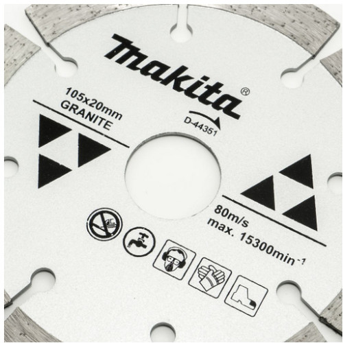 MAKITA D-44351 ใบเพชร 4นิ้ว น้ำ-แกรนิต เงิน # MP003209