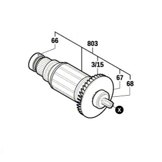 SKI - สกี จำหน่ายสินค้าหลากหลาย และคุณภาพดี | BOSCH 1619P14346 Armature ทุ่น GBH180-LI