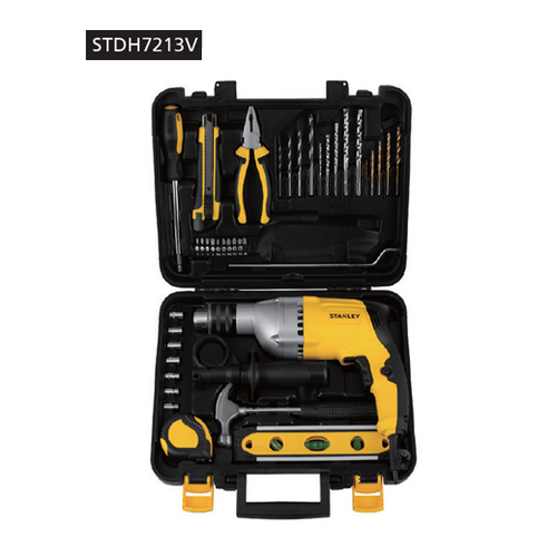 SKI - สกี จำหน่ายสินค้าหลากหลาย และคุณภาพดี | STANLEY STDH7213V-B1 สว่านเจาะกระแทก 13mm. 720w. ชุดแพคสุดคุ้ม