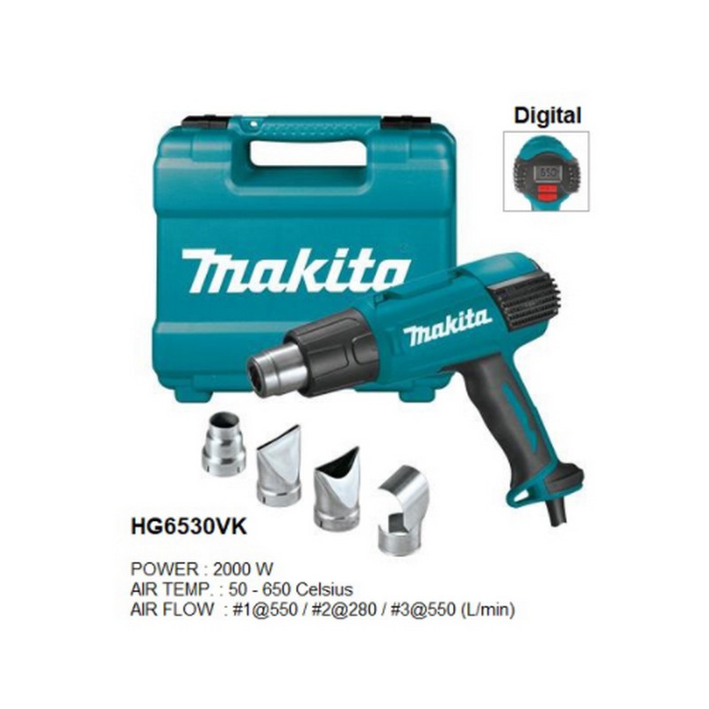 SKI - สกี จำหน่ายสินค้าหลากหลาย และคุณภาพดี | MAKITA HG6530VK เครื่องเป่าลมร้อน 2000w-3/9 ระดับ