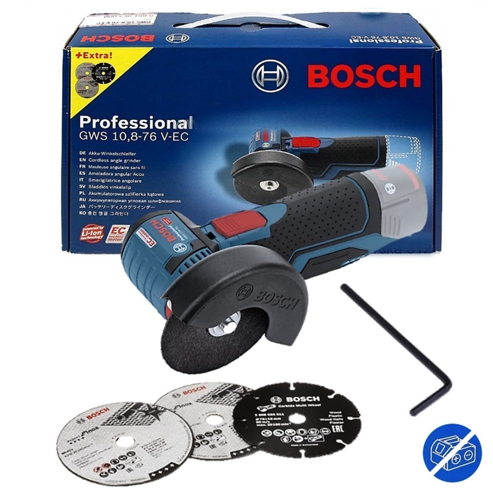BOSCH GWS12V-76 (SOLO) เครื่องตัดไร้สาย 12 โวลต์ (06019F2000)