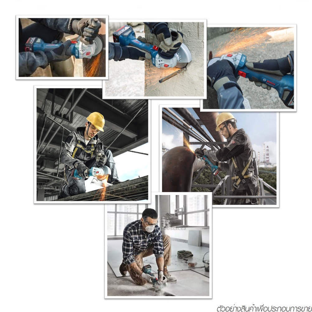 BOSCH GWS180LI เครื่องเจียร์ไร้สาย 4นิ้ว 18V Brushless motor 06019H90K1 (แบต 2 ก้อน แท่นชาร์จ 1 อัน)