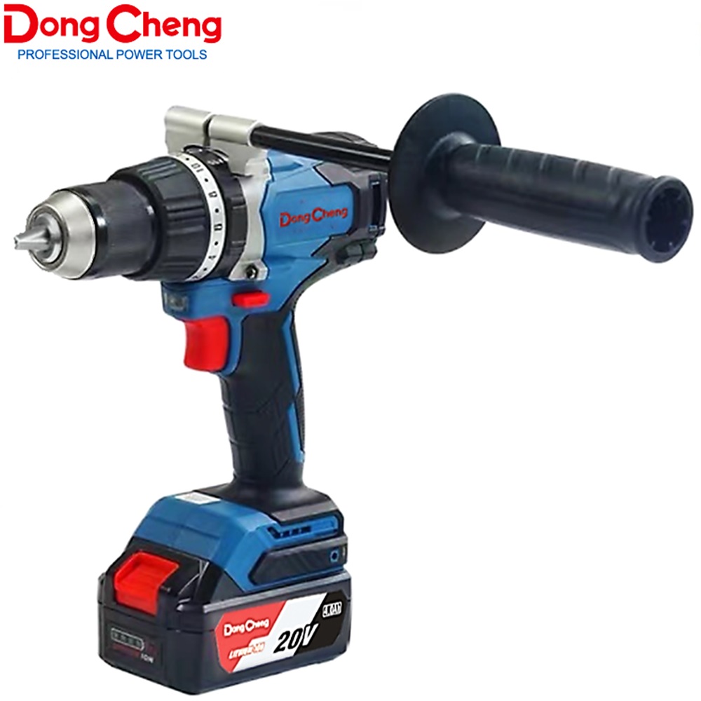 Dongcheng(DCดีจริง) DCJZ03-13(TYPE EM) สว่านกระแทกไร้สาย 20V ไร้แปรงถ่าน แบต 4.0Ahx2 ก้อน