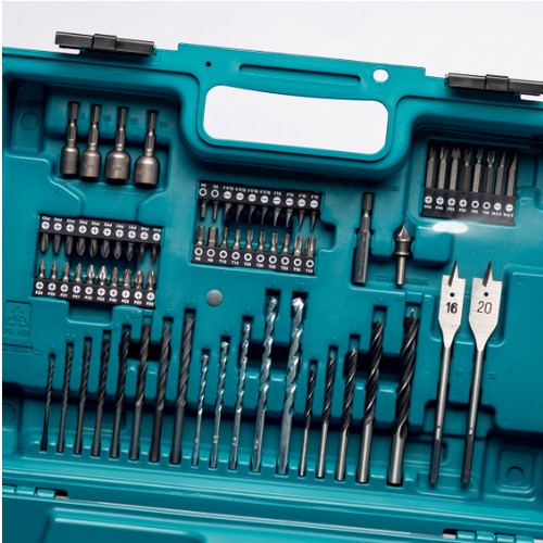 MAKITA DHP453SFX1 สว่านกระแทก 18V พร้อมแท่นชาร์จ + แบต 18V 3.0Ah x2 ก้อน + ACCESSORY 74 PCS + BOX