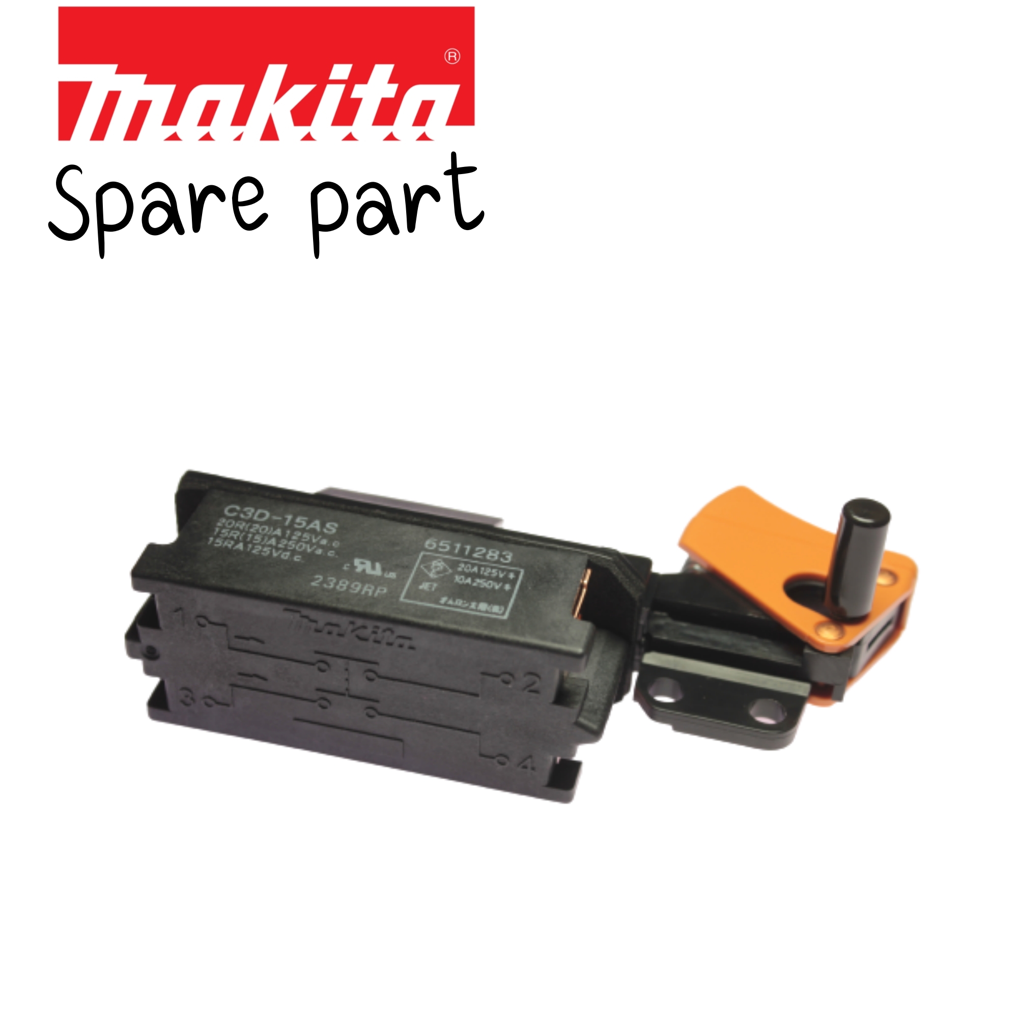 MAKITA 651128-3 Switch (C3D-15AS) สวิตช์ 9607NB