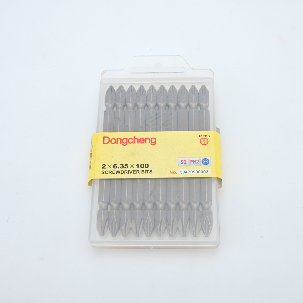 SKI - สกี จำหน่ายสินค้าหลากหลาย และคุณภาพดี | Dongcheng(DCดีจริง) 30470900003 ดอกไขควงลมสีดำ ++ #2x100mm. Double Head Phillips screwdriver bit