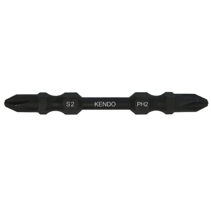 SKI - สกี จำหน่ายสินค้าหลากหลาย และคุณภาพดี | KENDO 25500132 ดอกไขควงลมกระแทก หัวแม่เหล็ก PH2 × 65mm (10 ชิ้น/แพ็ค)