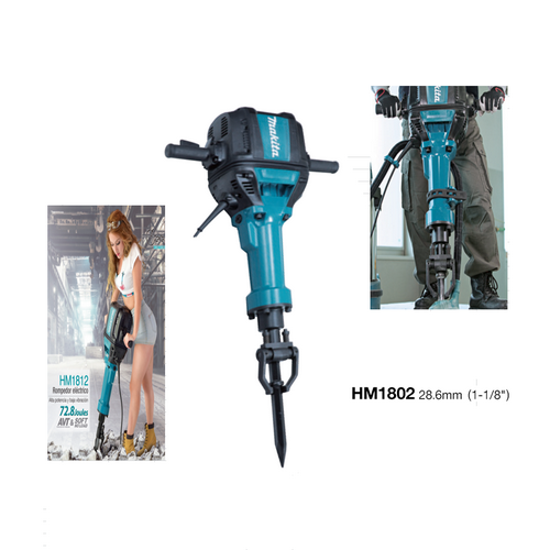 SKI - สกี จำหน่ายสินค้าหลากหลาย และคุณภาพดี | MAKITA HM1812 (NEW) สกัดคอนกรีต 1.1/8นิ้ว (28.6mm) 2000W HEX AVT มีระบบลดแรงสั่นสะเทือน [แทนรุ่น HM1810] (MJ)
