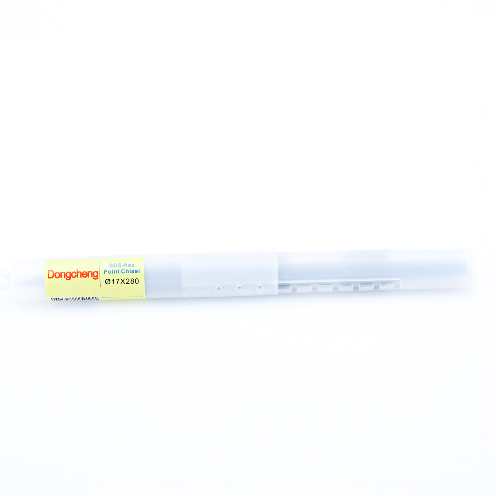 Dongcheng(DCดีจริง) 30470300011 ดอกสกัดปลายแหลม 17x280 SDS Hex point chisel