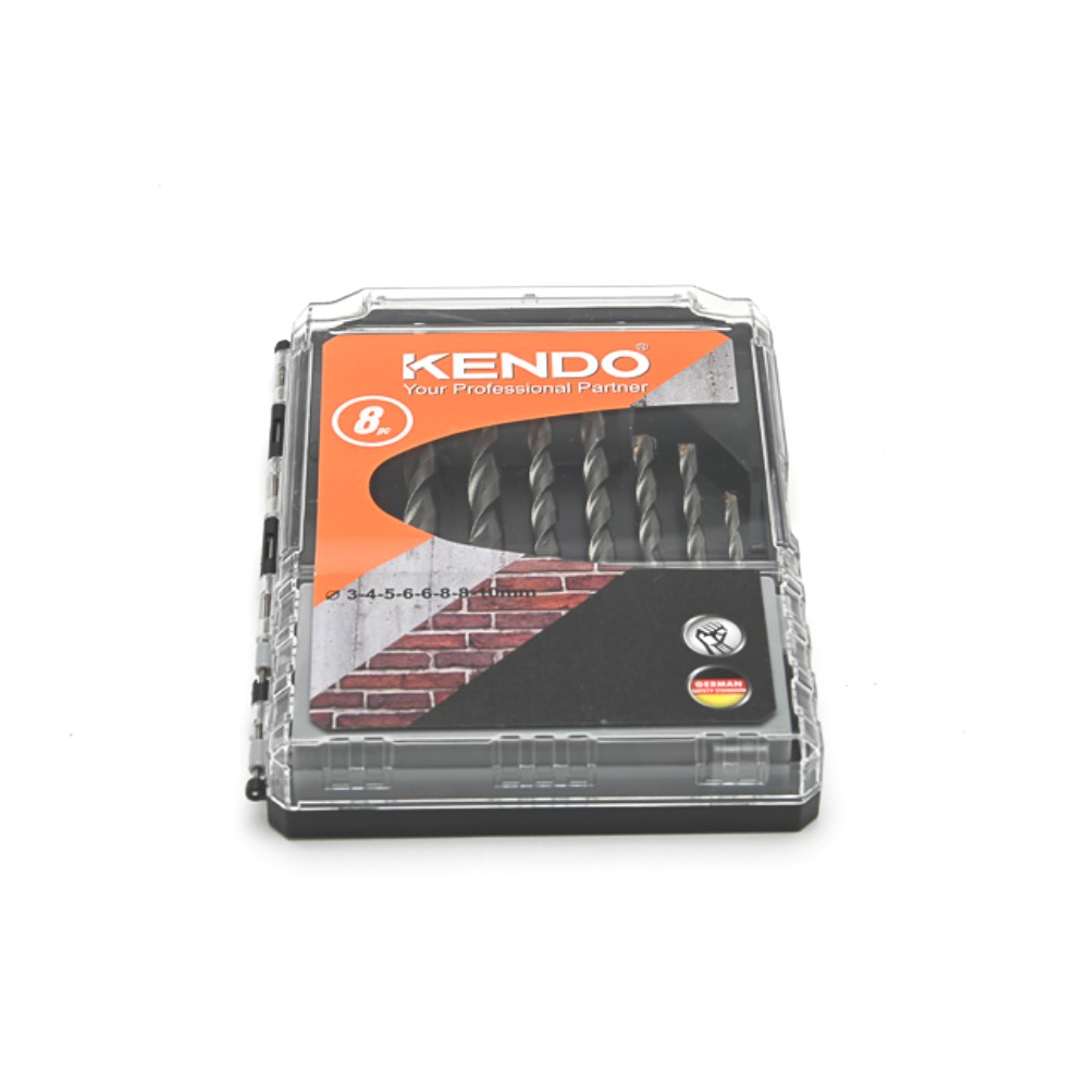 KENDO 11603633 ดอกเจาะปูนก้านกลม 8 ตัวชุด 3 -10mm