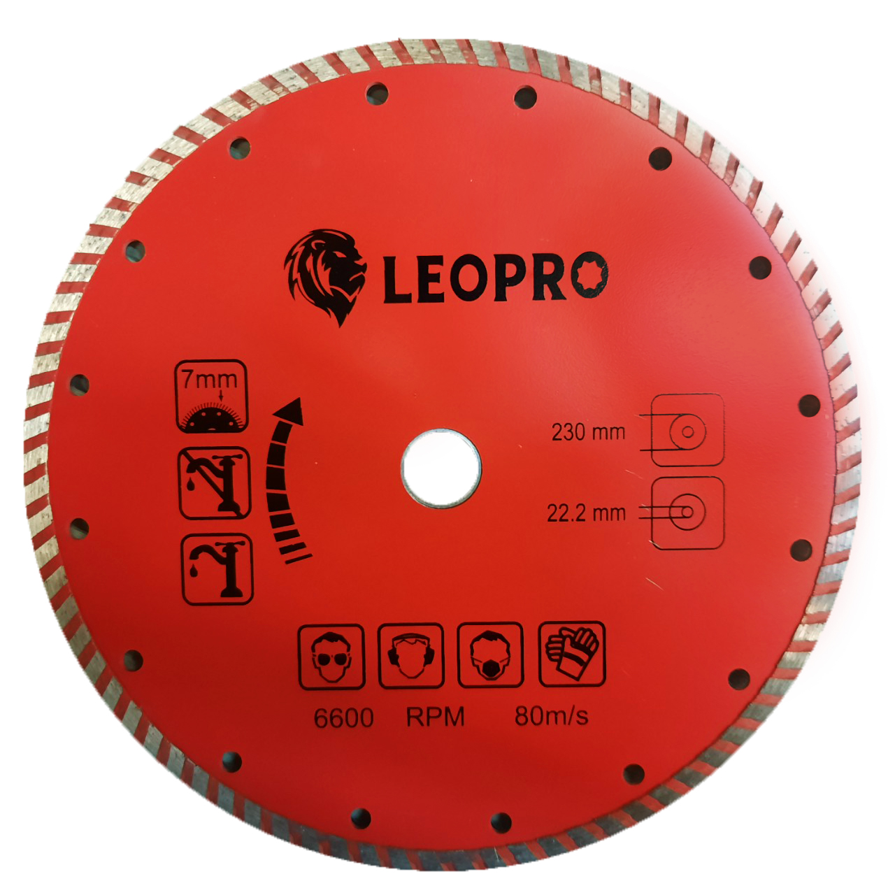 SKI - สกี จำหน่ายสินค้าหลากหลาย และคุณภาพดี | LEOPRO 612171 LP03007 ใบเพชร Turbo 9นิ้ว (2in1) 230mm×25.4/22.2/20/16mm (1 ใบ/แพ็ค)