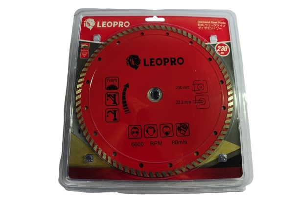 LEOPRO 612171 LP03007 ใบเพชร Turbo 9นิ้ว (2in1) 230mm×25.4/22.2/20/16mm (1 ใบ/แพ็ค)