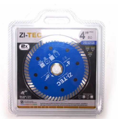 SKI - สกี จำหน่ายสินค้าหลากหลาย และคุณภาพดี | ZI-TEC ใบเพชร 4นิ้ว (4/2.1) SEGMENT Diamond Blade มีร่องตัดแห้ง (บางพิเศษ)