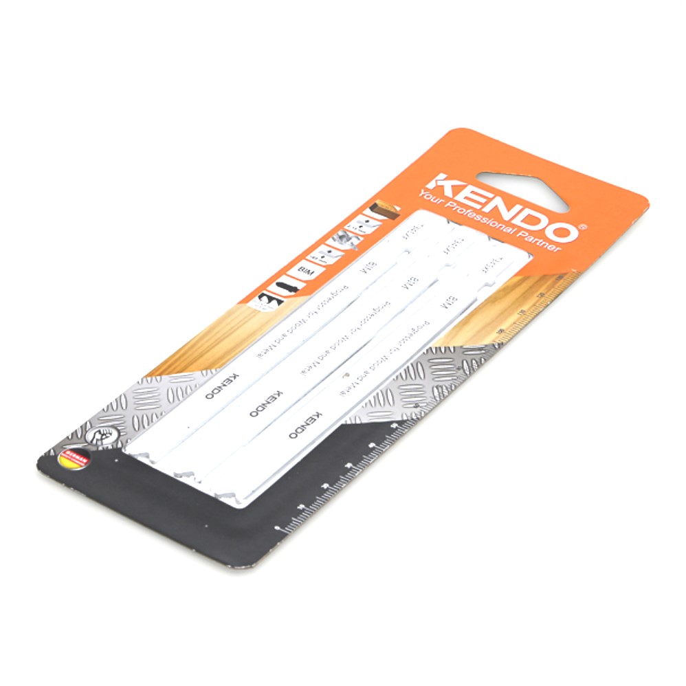 KENDO 46002201 ใบเลื่อยจิ๊กซอตัดไม้และเหล็ก T345XF (3 ชิ้น/แพ็ค)
