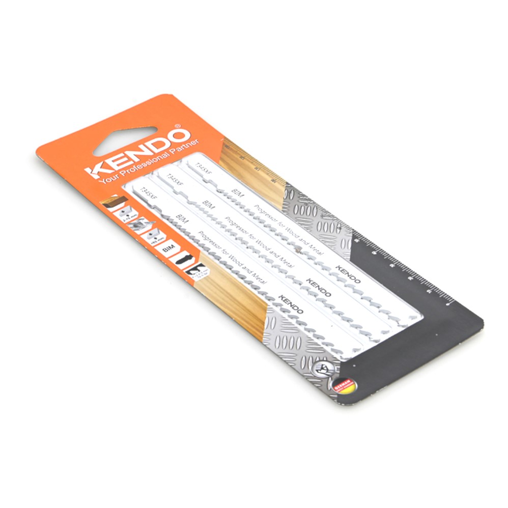 KENDO 46002201 ใบเลื่อยจิ๊กซอตัดไม้และเหล็ก T345XF (3 ชิ้น/แพ็ค)