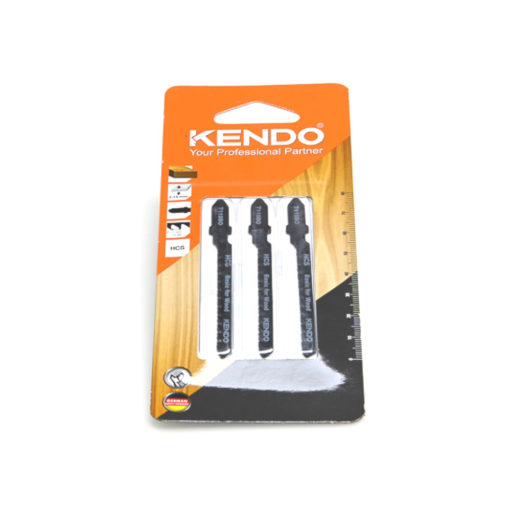 KENDO 46000301 ใบเลื่อยจิ๊กซอตัดไม้ T119BO (3 ชิ้น/แพ็ค)