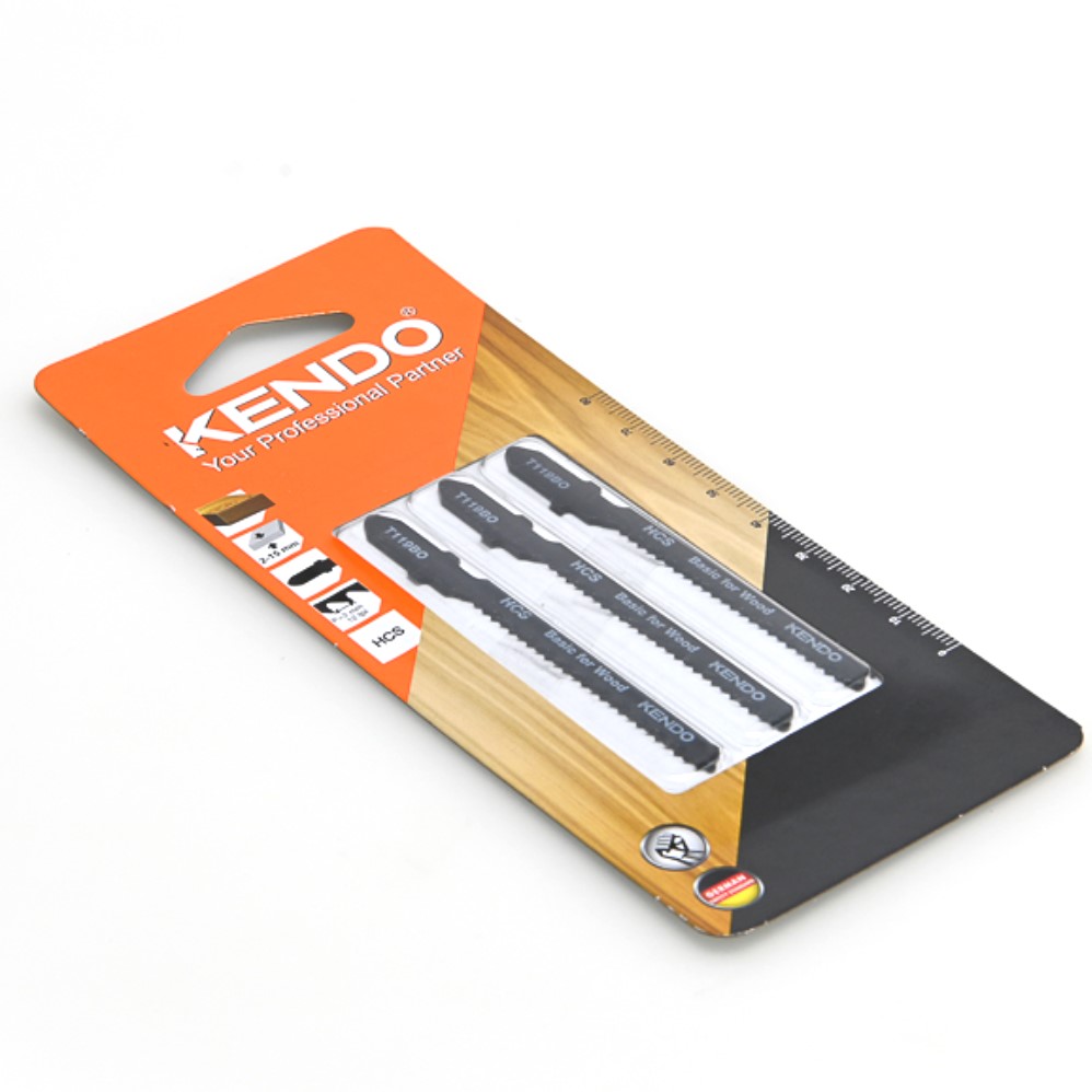 KENDO 46000301 ใบเลื่อยจิ๊กซอตัดไม้ T119BO (3 ชิ้น/แพ็ค)