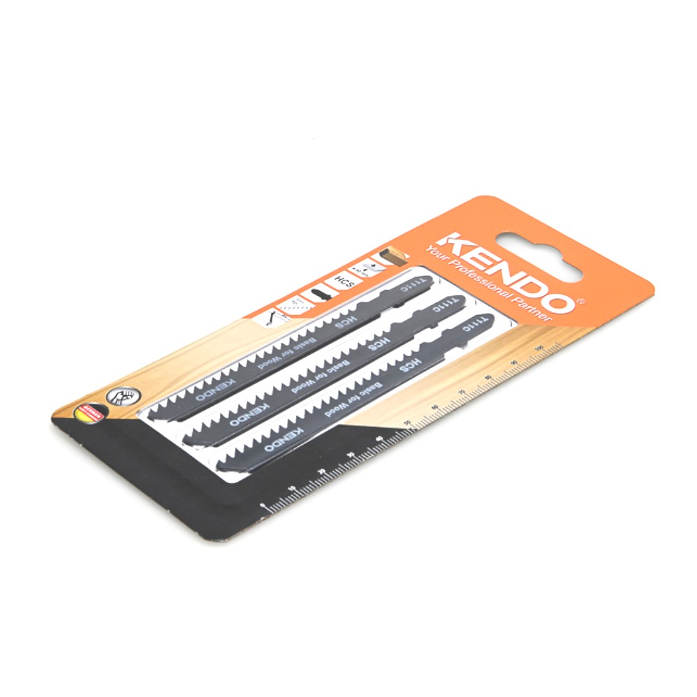 KENDO 46000401 ใบเลื่อยจิ๊กซอตัดไม้ T111C (3 ชิ้น/แพ็ค)