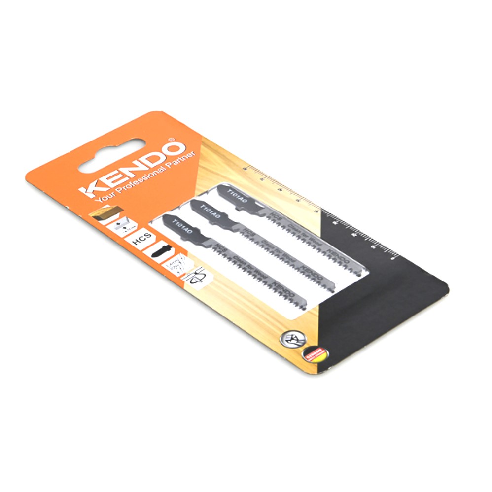 KENDO 46005001 ใบเลื่อยจิ๊กซอตัดไม้ T101AO (3 ชิ้น/แพ็ค)
