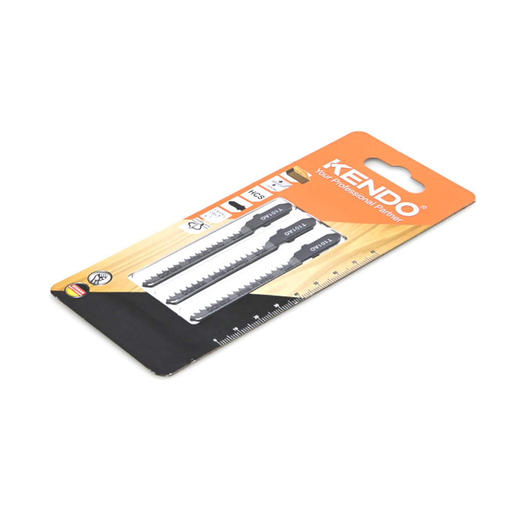 KENDO 46005001 ใบเลื่อยจิ๊กซอตัดไม้ T101AO (3 ชิ้น/แพ็ค)