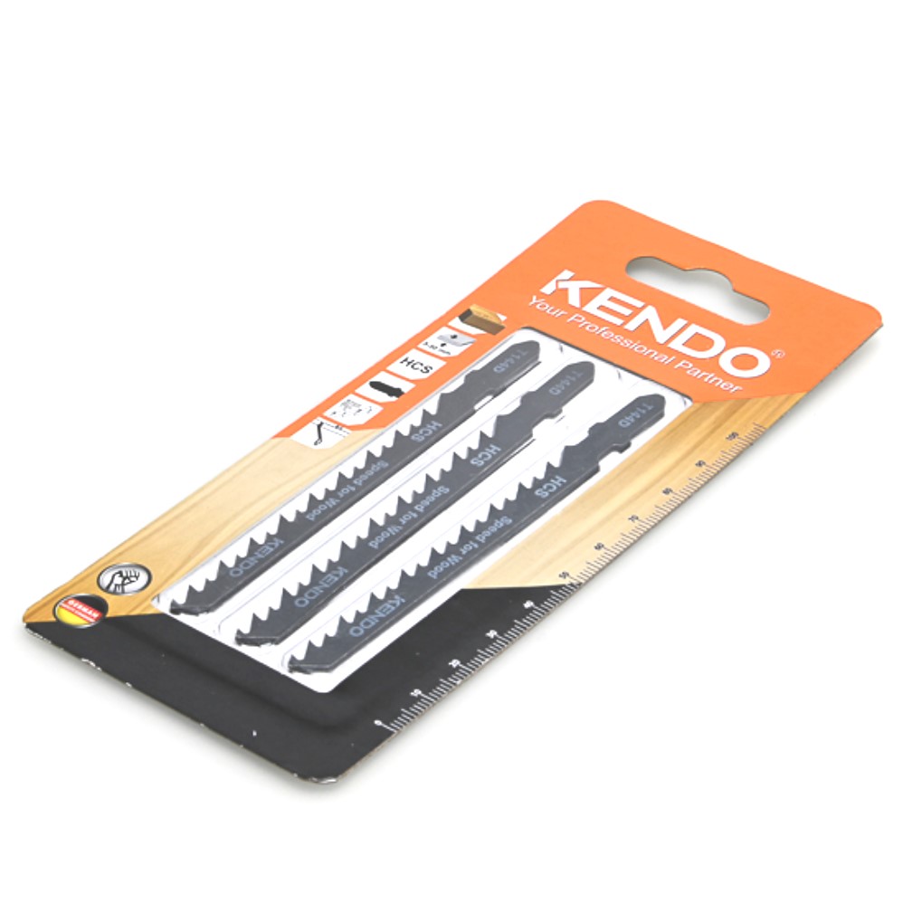 KENDO 46000601 ใบเลื่อยจิ๊กซอตัดไม้ T144D (3 ชิ้น/แพ็ค)