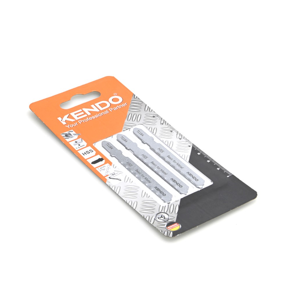 KENDO 46005101 ใบเลื่อยจิ๊กซอตัดเหล็ก T118A (3 ชิ้น/แพ็ค)