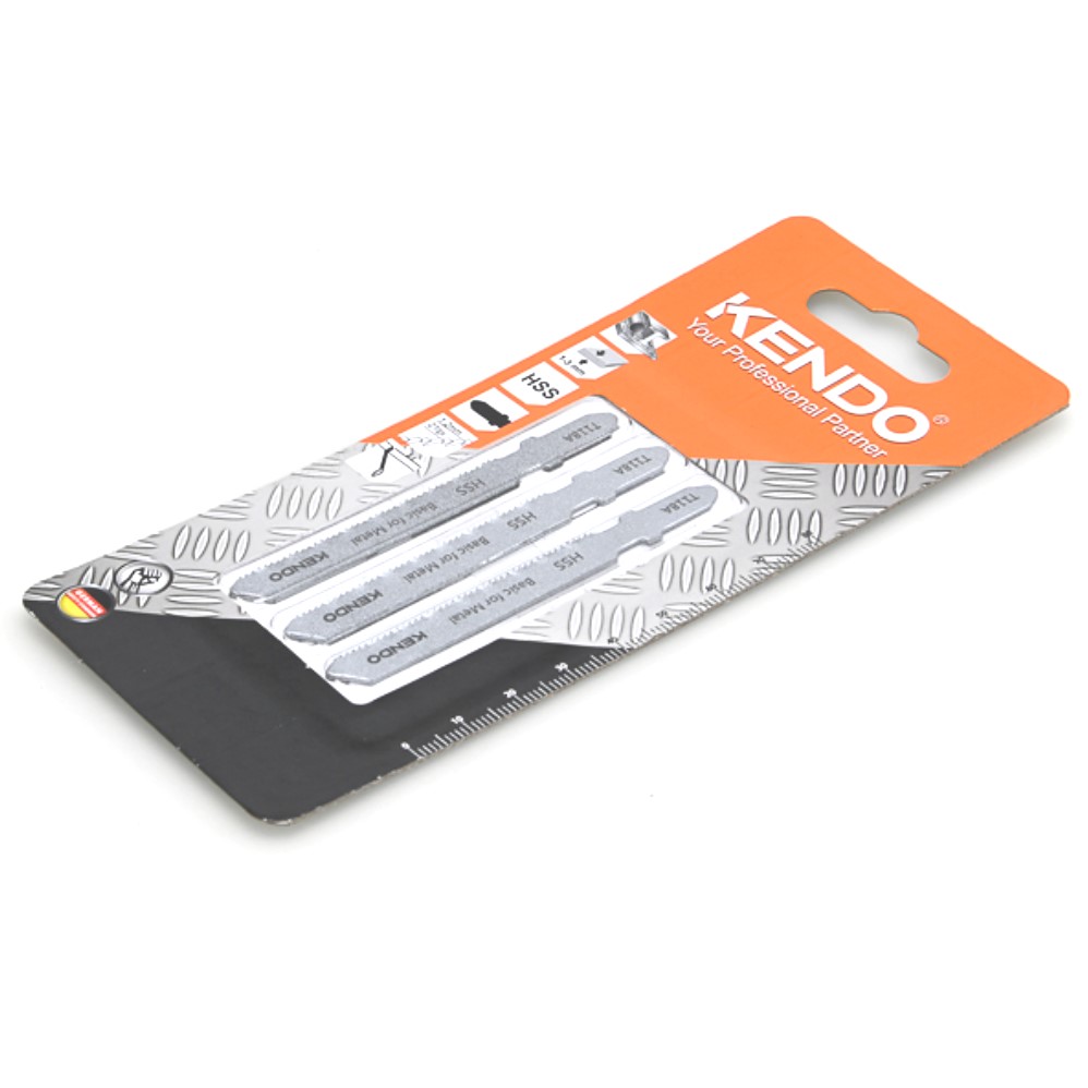 KENDO 46005101 ใบเลื่อยจิ๊กซอตัดเหล็ก T118A (3 ชิ้น/แพ็ค)
