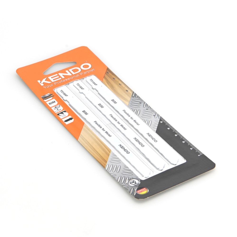 KENDO 46003701 ใบเลื่อยจิ๊กซอตัดเหล็ก T318AF (3 ชิ้น/แพ็ค)