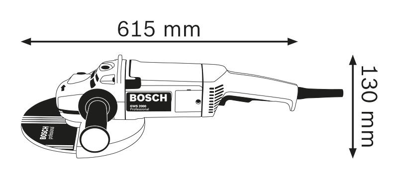SKI - สกี จำหน่ายสินค้าหลากหลาย และคุณภาพดี | BOSCH GWS2000-180 (2000) เครื่องเจียร 7นิ้ว #06018B70K0
