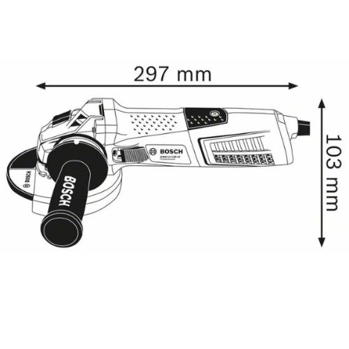 BOSCH GWS13-125 CI เครื่องเจียร 5 นิ้ว1300 วัตต์ มีระบบป้องกันการสะบัด, ตัวควบคุมกระแสไฟฟ้า #060179E002
