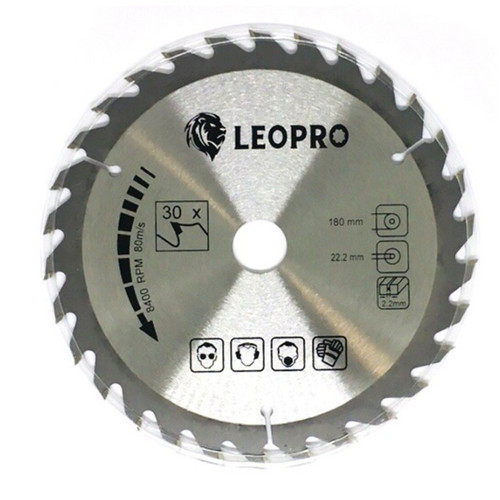 SKI - สกี จำหน่ายสินค้าหลากหลาย และคุณภาพดี | LEOPRO 622007 LP03008 ใบเลื่อยวงเดือน 7นิ้วx30T 180mm×22.2/20/16mm + 30T (1 ใบ/แพ็ค)