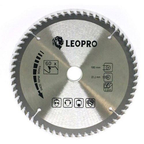 SKI - สกี จำหน่ายสินค้าหลากหลาย และคุณภาพดี | LEOPRO 622006 LP03012 ใบเลื่อยวงเดือน 7นิ้ว×60T 180mm×25.4/20/16mm + 60T (1 ใบ/แพ็ค)