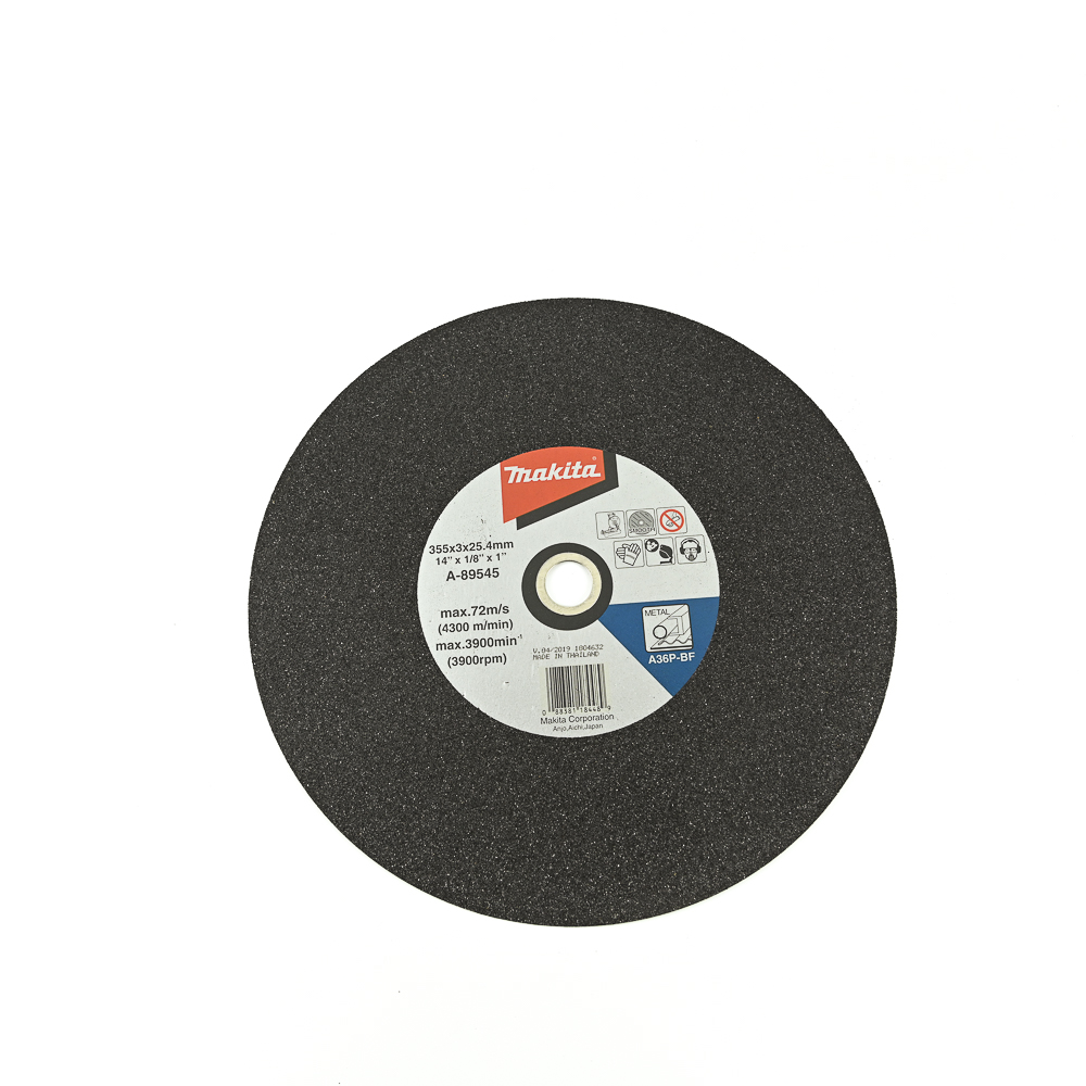 MAKITA A-89545-5 แผ่นตัดเหล็ก 14นิ้ว ผิวเรียบ (355x3x25.4mm.) 5ใบ/กล่อง เอาไว้เคลียร์เร้นท์ หรือ ส่งเสริมการของ