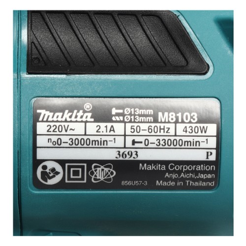 MAKITA M8103B สว่านกระแทก 13 มิล 430W (TH) ปรับรอบซ้าย-ขวา (8เครื่อง/ลัง)