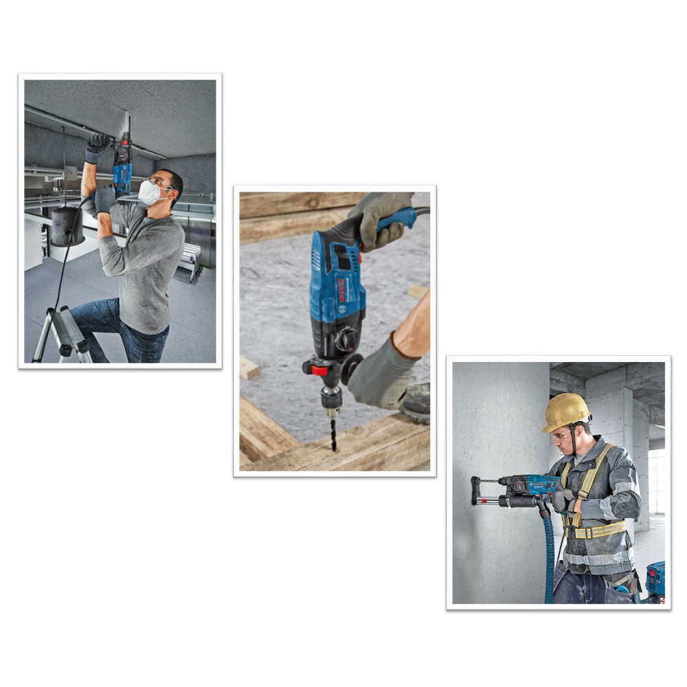BOSCH GBH220 สว่านโรตารี่ 3 ระบบ 22mm. 720w. ซ้าย-ขวา #06112A60K0