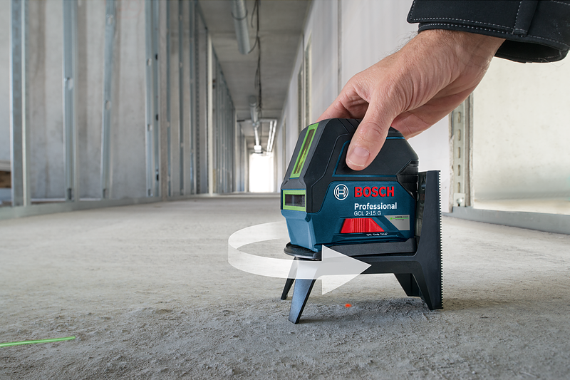 BOSCH GCL2-15G เลเซอร์กำหนดแนวเส้น กากบาท ระยะ 15 เมตร เลเซอร์สีเขียว #0601066J00 ใช้ขา BT150