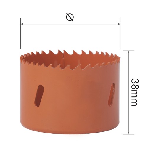 KENDO 41003827 โฮลซอเจาะเหล็ก 38 mm. (1 ชิ้น/แพ็ค) แบบลึก