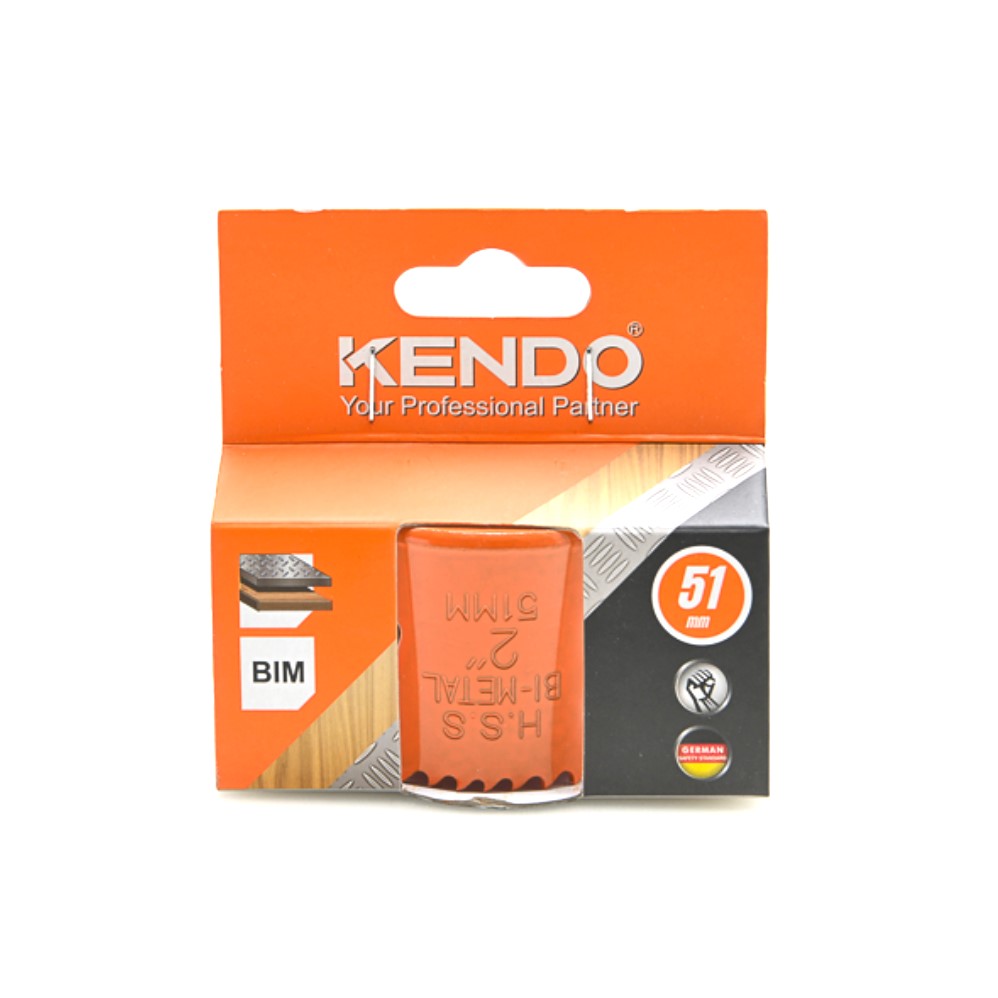 SKI - สกี จำหน่ายสินค้าหลากหลาย และคุณภาพดี | KENDO 41005127 โฮลซอเจาะเหล็ก 51 mm. (1 ชิ้น/แพ็ค) แบบลึก