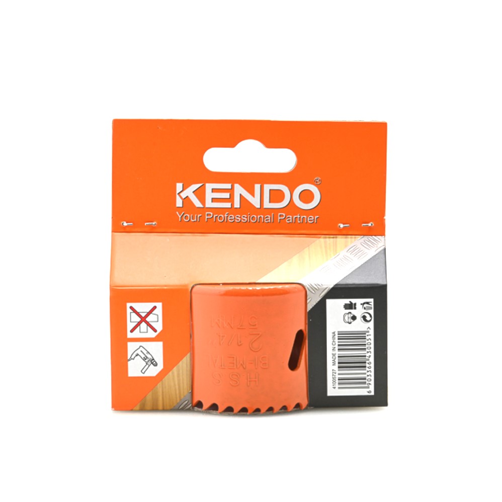KENDO 41005727 โฮลซอเจาะเหล็ก 57 mm. (1 ชิ้น/แพ็ค) แบบลึก